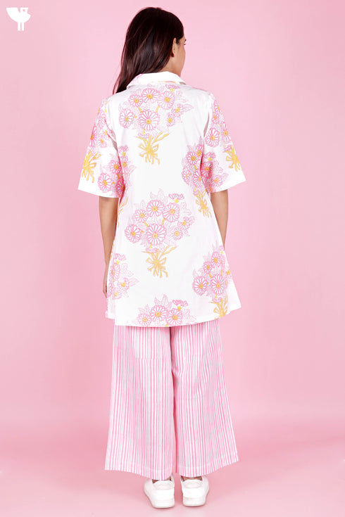 Cambric CottonCo-Ord Set in Floral Block Print